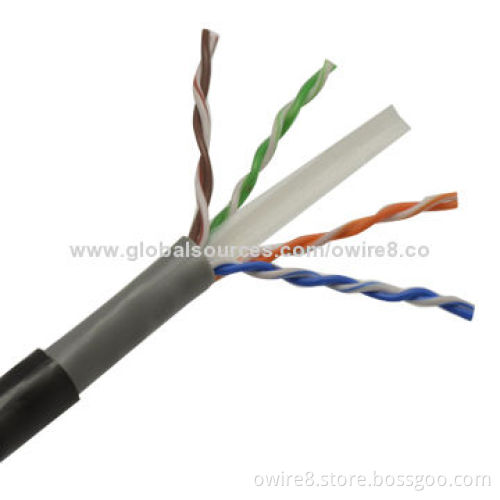 Cat6 UTP Outdoor Network Cable, 23AWG/4P, 0.57mm, PVC Inner JacketNew